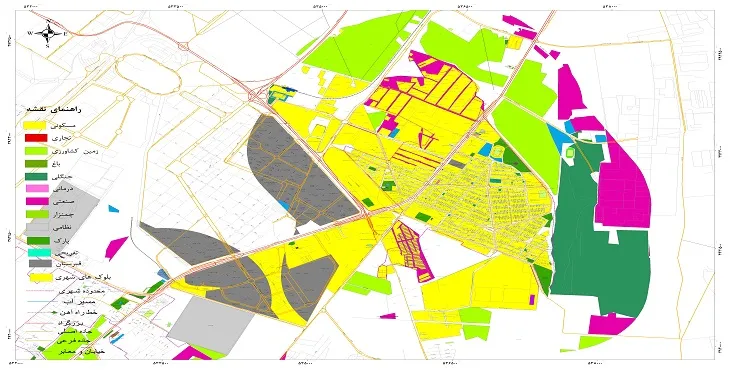 نقشه شیپ فایل (GIS) شهر باقرشهر 1404 + عکس با کیفیت