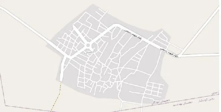 دانلود نقشه شهر دشتی + pdf با کیفیت بالا