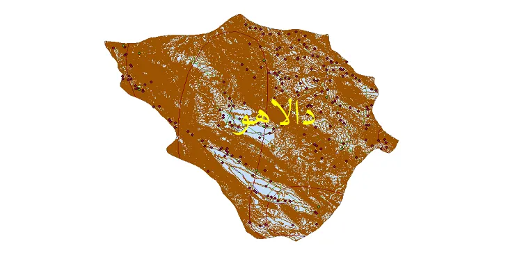 دانلود نقشه های شیپ فایل شهرستان دالاهو + کاملترین لایه GIS