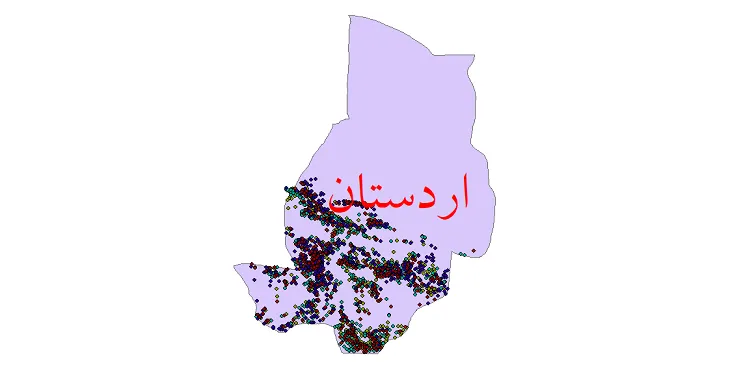 دانلود نقشه جمعیت نقاط شهری و روستایی شهرستان اردستان از سال 1335 تا 1395