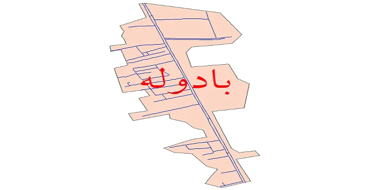 دانلود نقشه شیپ فایل شبکه معابر شهر بادوله