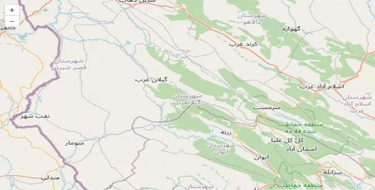 دانلود نقشه شهرستان گیلانغرب + pdf با کیفیت بالا