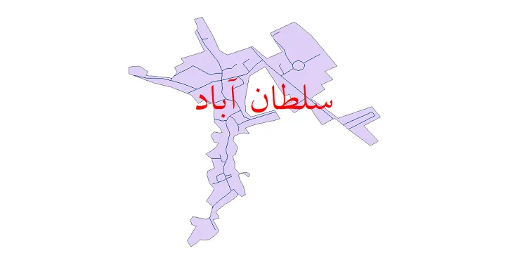 دانلود نقشه شیپ فایل شبکه معابر شهر سلطان آباد خوزستان