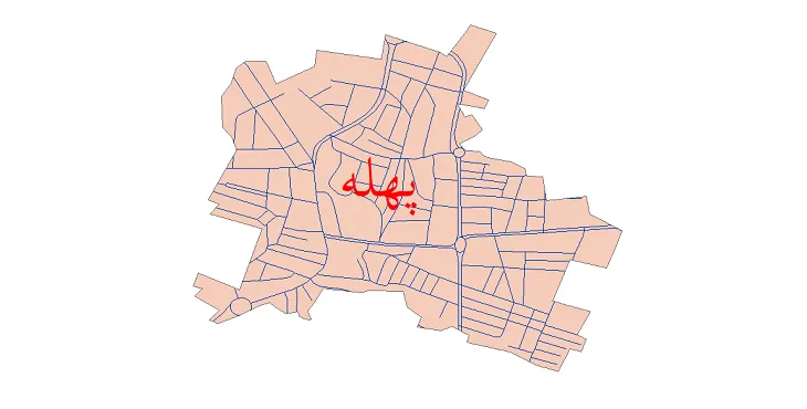 دانلود نقشه شیپ فایل شبکه معابر شهر پهله