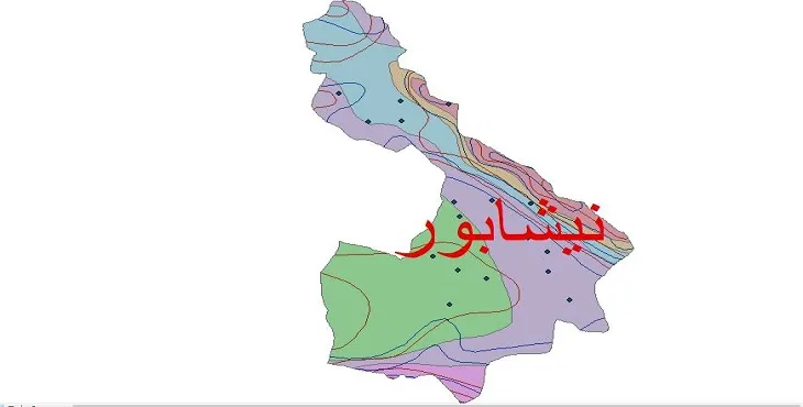 نقشه شیپ‌ فایل اقلیم‌شناسی شهرستان نیشابور + 7 لایه اقلیمی