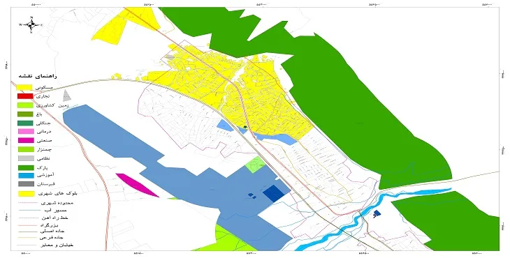 نقشه شیپ فایل (GIS) شهر مادوان 1404 + عکس با کیفیت