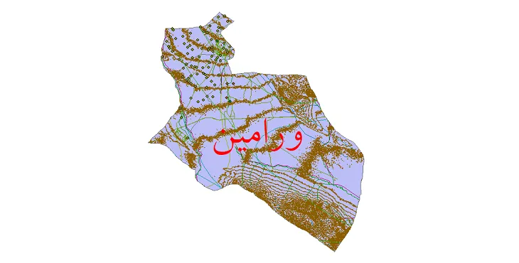 دانلود نقشه های شیپ فایل شهرستان ورامین + کاملترین لایه GIS