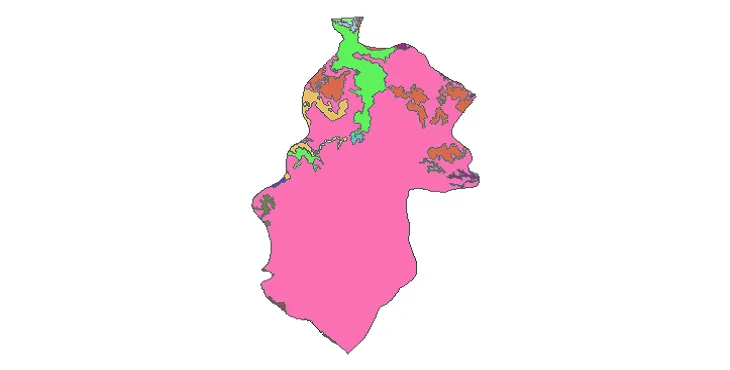 بروزترین نقشه شیپ فایل کاربری اراضی شهرستان مهاباد + PDF