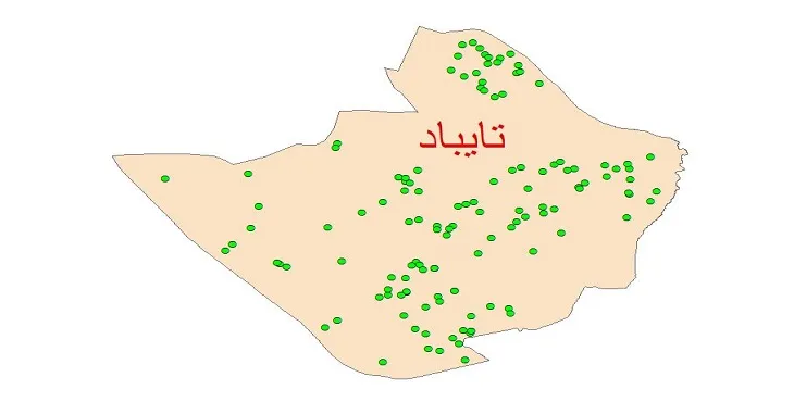 دانلود نقشه شیپ فایل کیفیت آب چاه های شهرستان تایباد