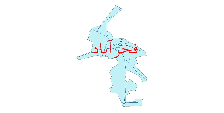 دانلود نقشه شیپ فایل شبکه معابر شهر فخرآباد