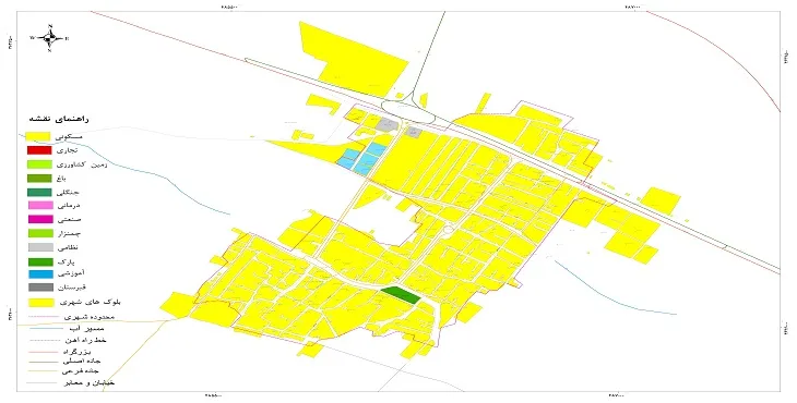 نقشه شیپ فایل (GIS) شهر عسگران 1404 + عکس با کیفیت