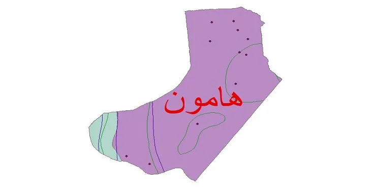نقشه شیپ‌ فایل اقلیم‌شناسی شهرستان هامون + 7 لایه اقلیمی