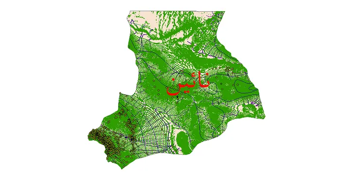 دانلود نقشه های شیپ فایل شهرستان نائین + کاملترین لایه GIS
