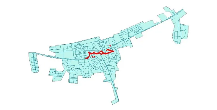 دانلود نقشه شیپ فایل شبکه معابر شهر خمیر