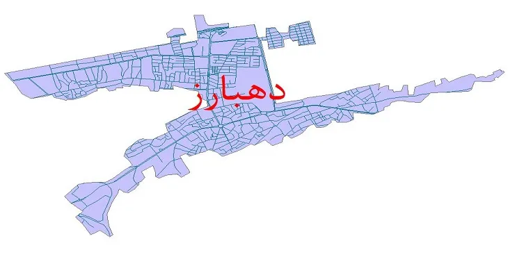 دانلود نقشه شیپ فایل شبکه معابر شهر رودان