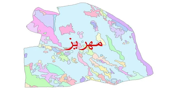 نقشه شیپ فایل (GIS) زمین‌ شناسی شهرستان مهریز