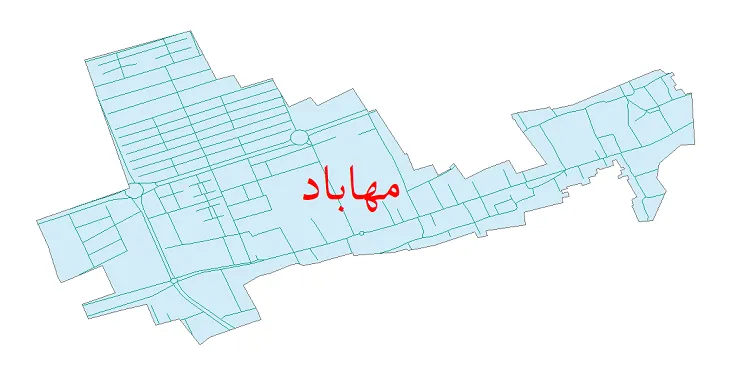دانلود نقشه شیپ فایل شبکه معابر شهر مهاباد اصفهان