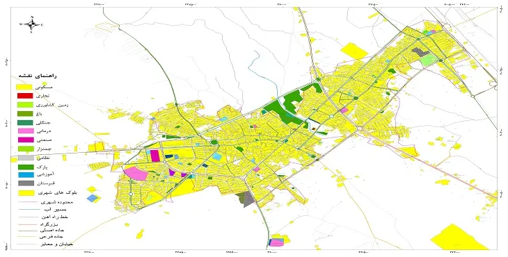 نقشه شیپ فایل (GIS) شهر ابهر 1404 + عکس با کیفیت