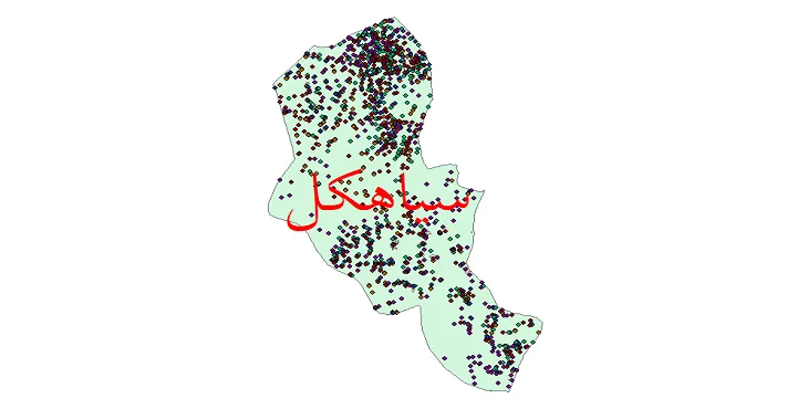 دانلود نقشه شیپ فایل جمعیت نقاط شهری و روستایی شهرستان سیاهکل از سال 1335 تا 1395