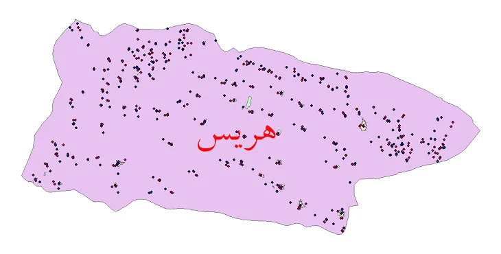 دانلود نقشه جمعیت نقاط شهری و روستایی شهرستان هریس از سال 1335 تا 1395