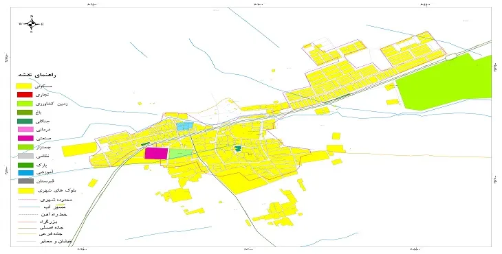 نقشه شیپ فایل (GIS) شهر محمدآباد اصفهان 1404 + عکس با کیفیت