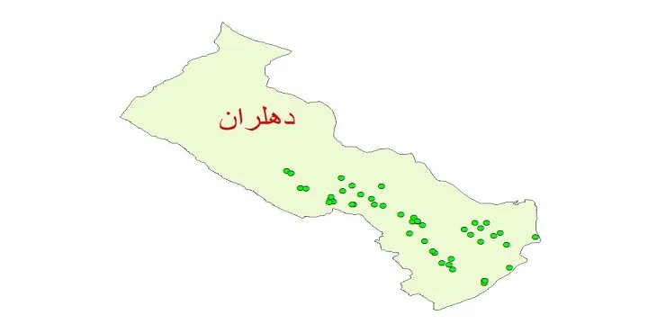 دانلود نقشه شیپ فایل کیفیت آب چاه های شهرستان دهلران