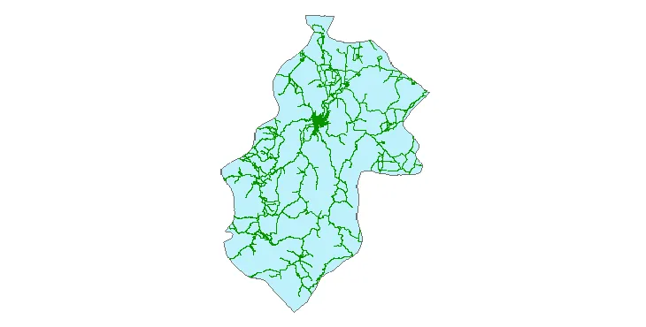 جدیدترین نقشه شیپ فایل راه های شهرستان مهاباد + PDF