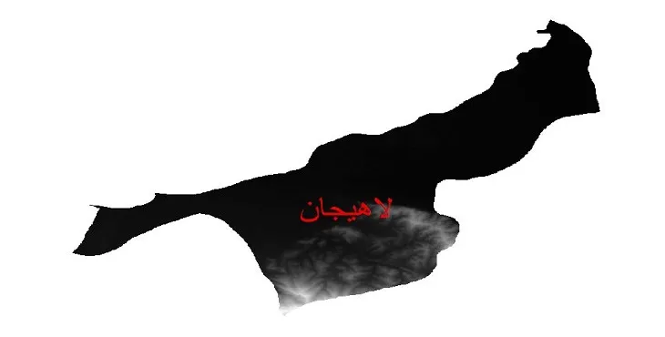 دانلود نقشه دم (DEM) شهرستان لاهیجان | دقت 30 متر