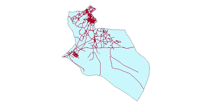 جدیدترین نقشه شیپ فایل راه های شهرستان ورامین + PDF
