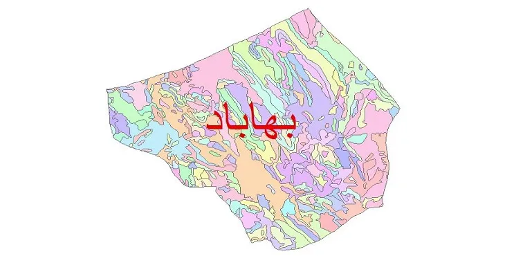 نقشه شیپ فایل (GIS) زمین‌ شناسی شهرستان بهاباد