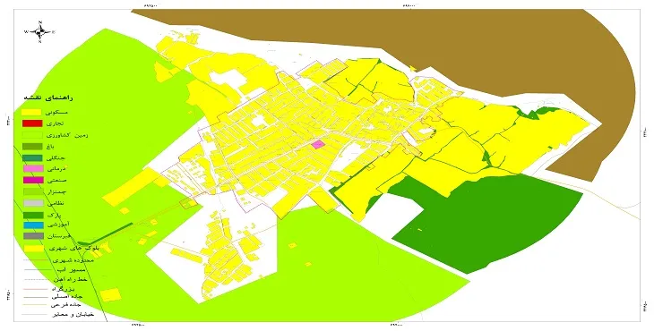 نقشه شیپ فایل (GIS) شهر سیدان 1404 + عکس با کیفیت