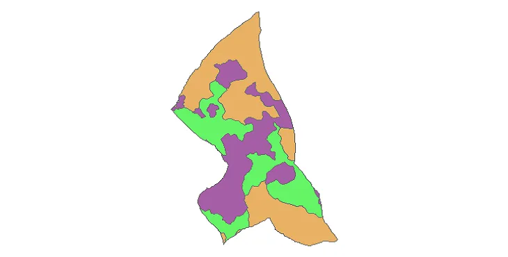 بروزترین نقشه شیپ فایل کاربری اراضی شهرستان بهارستان + PDF