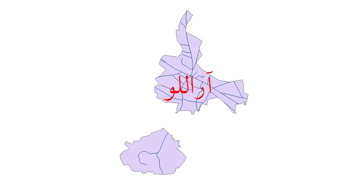 دانلود نقشه شیپ فایل شبکه معابر شهر آراللو