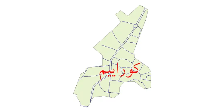 دانلود نقشه شیپ فایل شبکه معابر شهر کوراییم