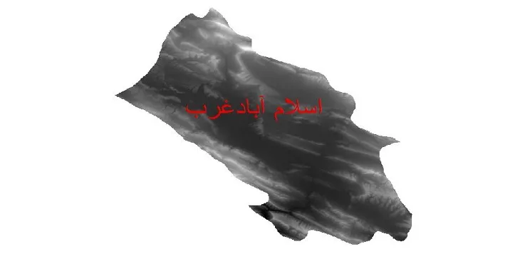 دانلود نقشه دم (DEM) شهرستان اسلام آباد غرب | دقت 30 متر
