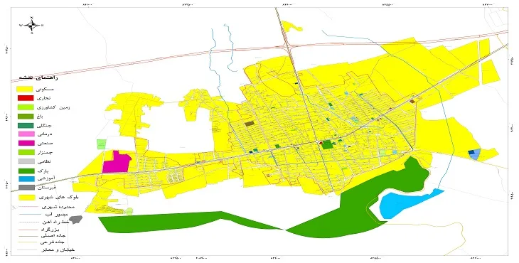 نقشه شیپ فایل (GIS) شهر علی آباد کتول 1404 + عکس با کیفیت