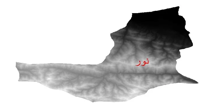 دانلود نقشه دم (DEM) شهرستان نور | دقت 30 متر
