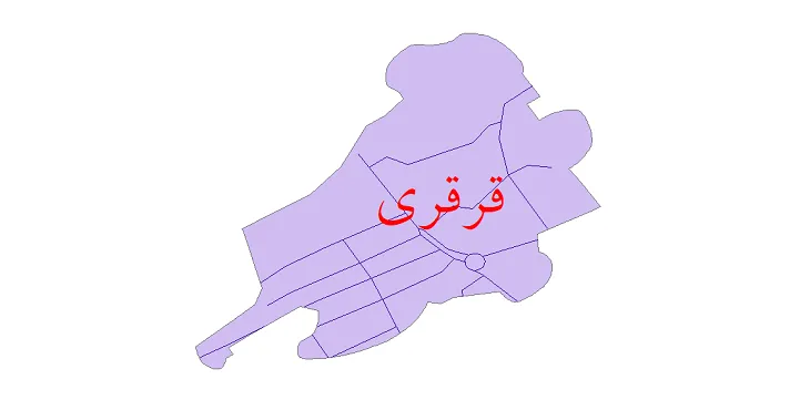 دانلود نقشه شیپ فایل شبکه معابر شهر قرقری