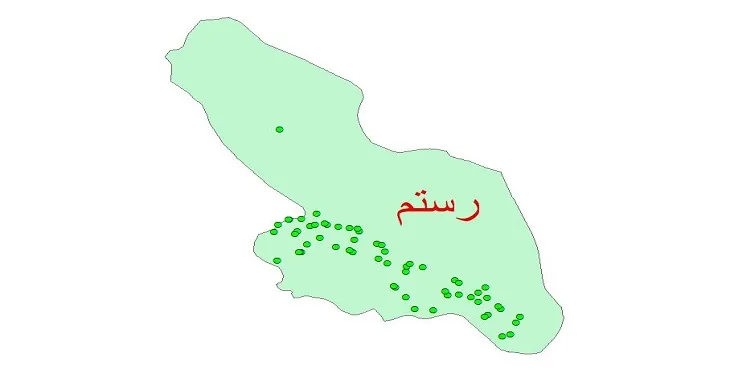 دانلود نقشه شیپ فایل کیفیت آب چاه های شهرستان رستم