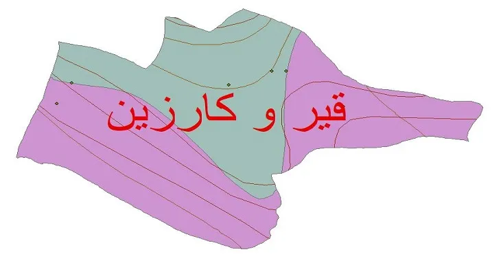 نقشه شیپ‌ فایل اقلیم‌شناسی شهرستان قیر و کارزین + 7 لایه اقلیمی