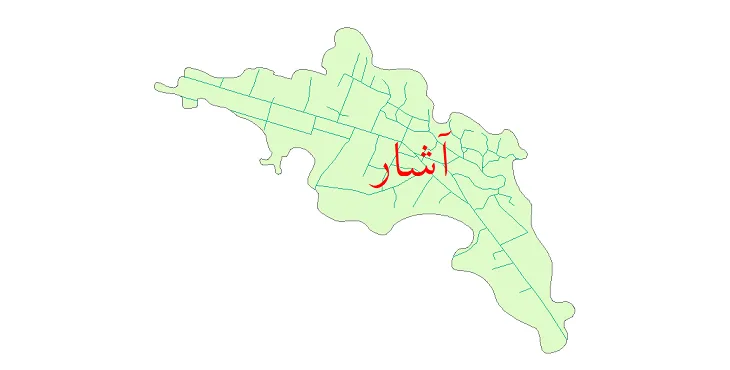 دانلود نقشه شیپ فایل شبکه معابر شهر آشار