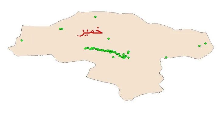 دانلود نقشه شیپ فایل کیفیت آب چاه های شهرستان خمیر