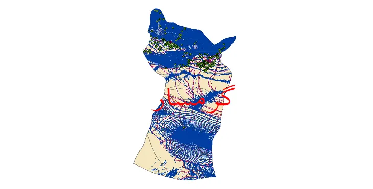 دانلود نقشه های شیپ فایل شهرستان گرمسار + کاملترین لایه GIS