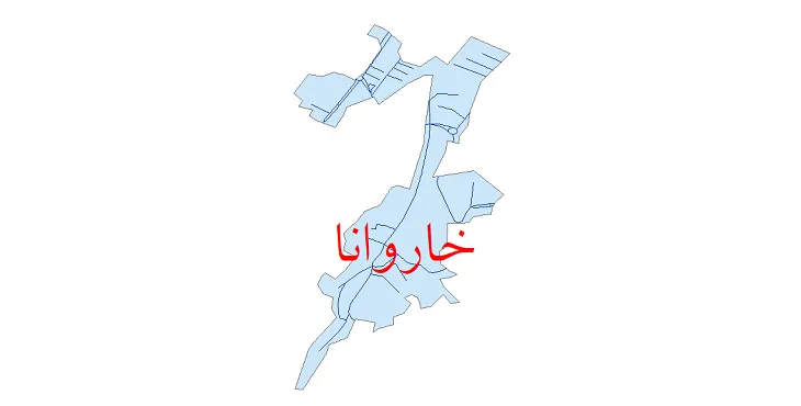 دانلود نقشه شیپ فایل شبکه معابر شهر خاروانا