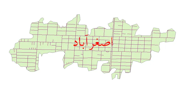 دانلود نقشه شیپ فایل شبکه معابر شهر اصغرآباد
