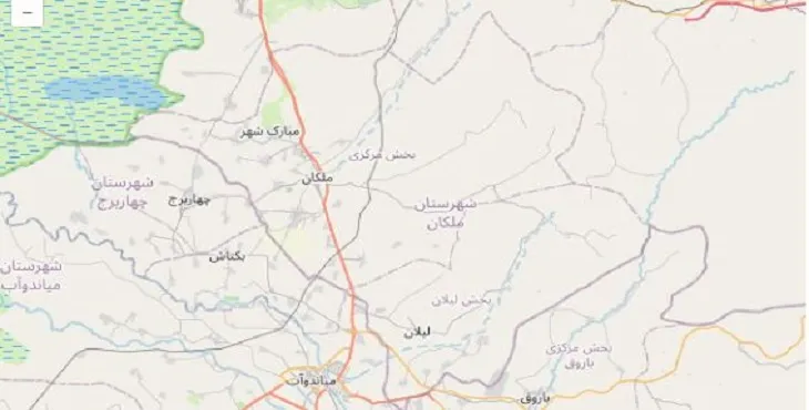 دانلود نقشه شهرستان ملکان + pdf با کیفیت بالا