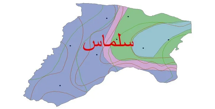 نقشه شیپ‌ فایل اقلیم‌شناسی شهرستان سلماس + 7 لایه اقلیمی