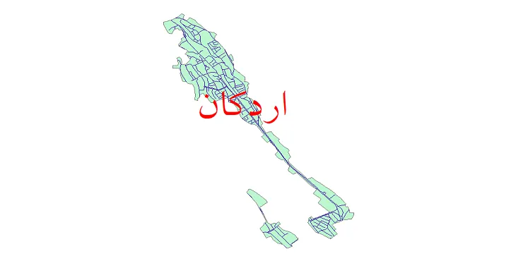 دانلود نقشه شیپ فایل شبکه معابر شهر اردکان سپیدان