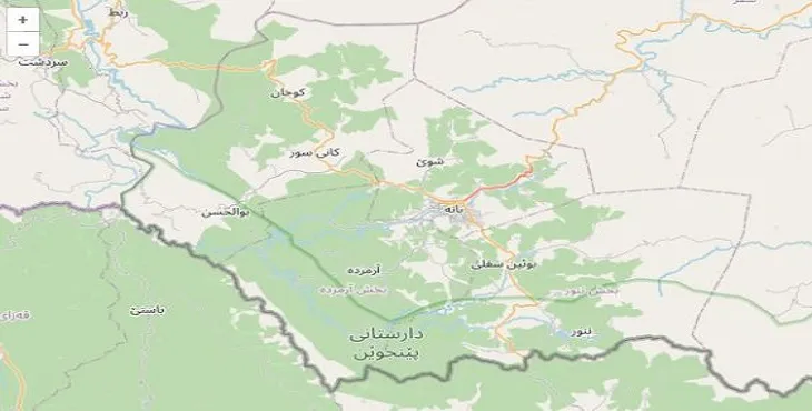 دانلود نقشه شهرستان بانه + pdf با کیفیت بالا