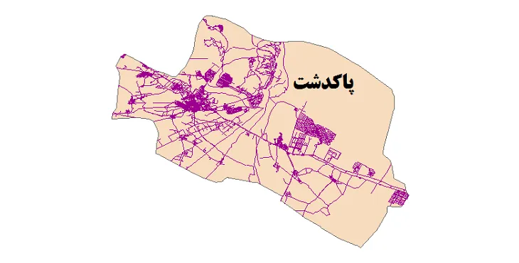 جدیدترین نقشه شیپ فایل راه های شهرستان پاکدشت + PDF